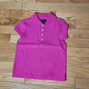 Girl's pink ralph lauren polo shirt